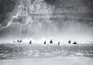 Boys surfing