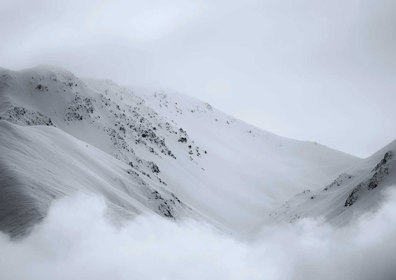 Mountain and fog