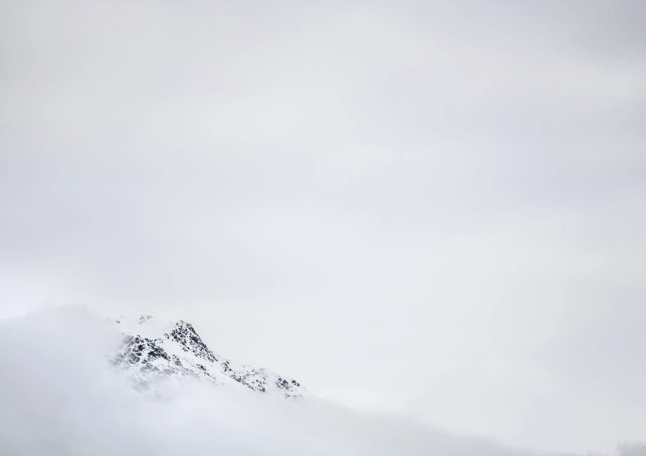 Mountain and foggy day