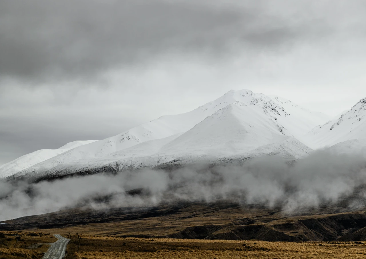 Mountains and fog