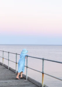 Girl on jetty