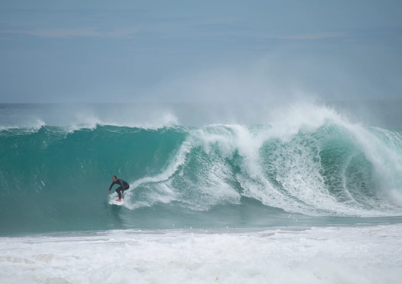 Surfing at West Cape, Yorke Peninsula