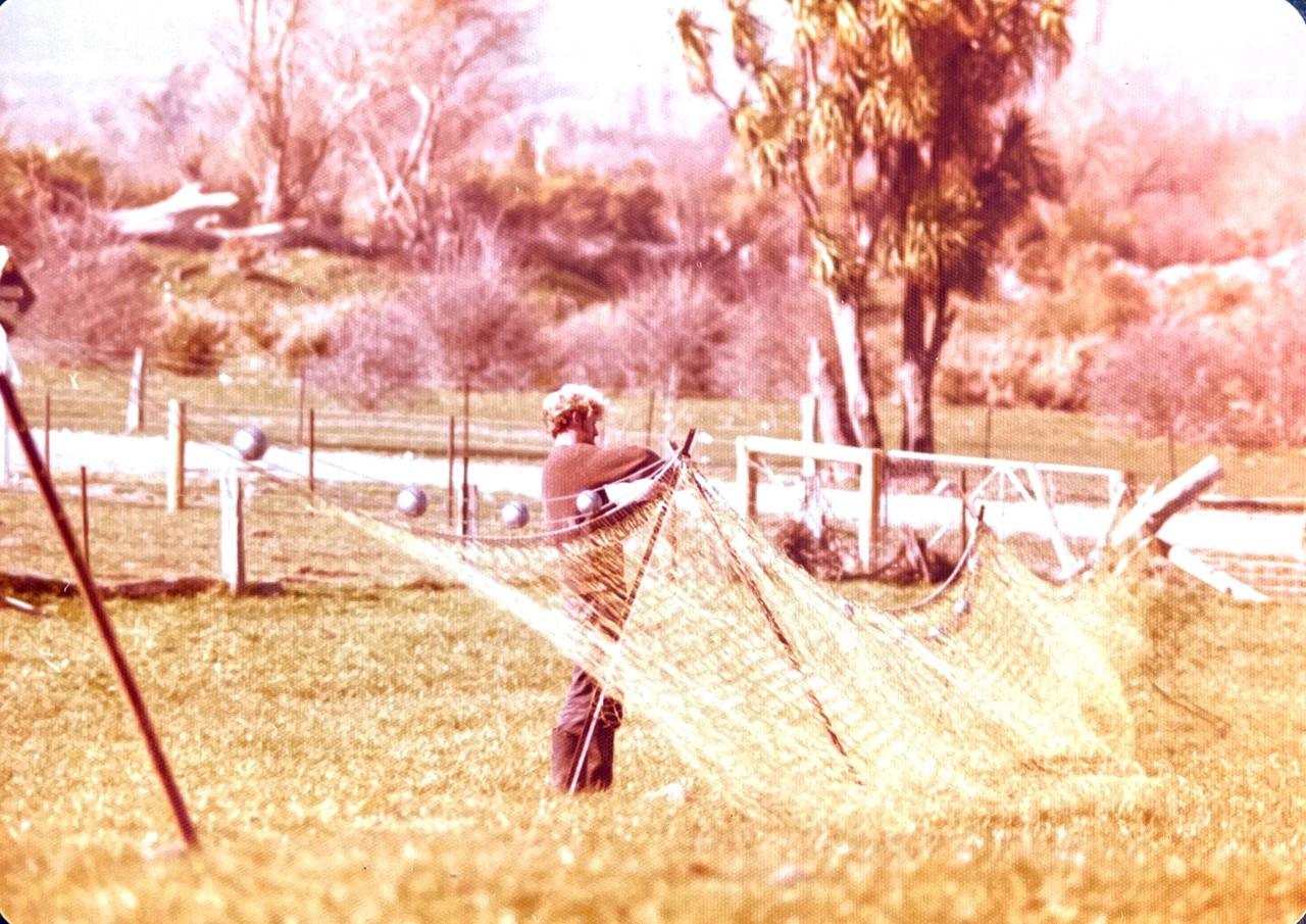 Making nets for fishing