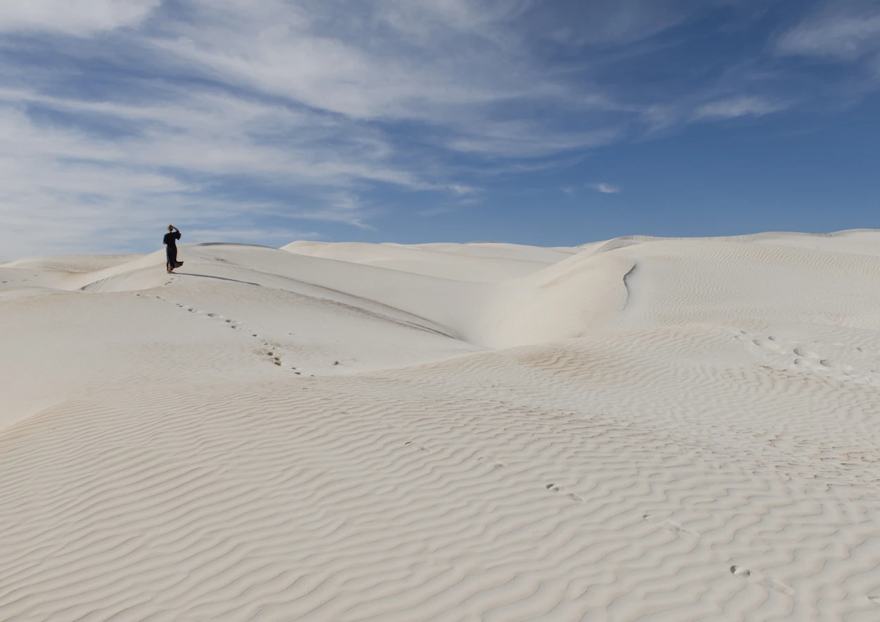 Wendy philip in sand dunes