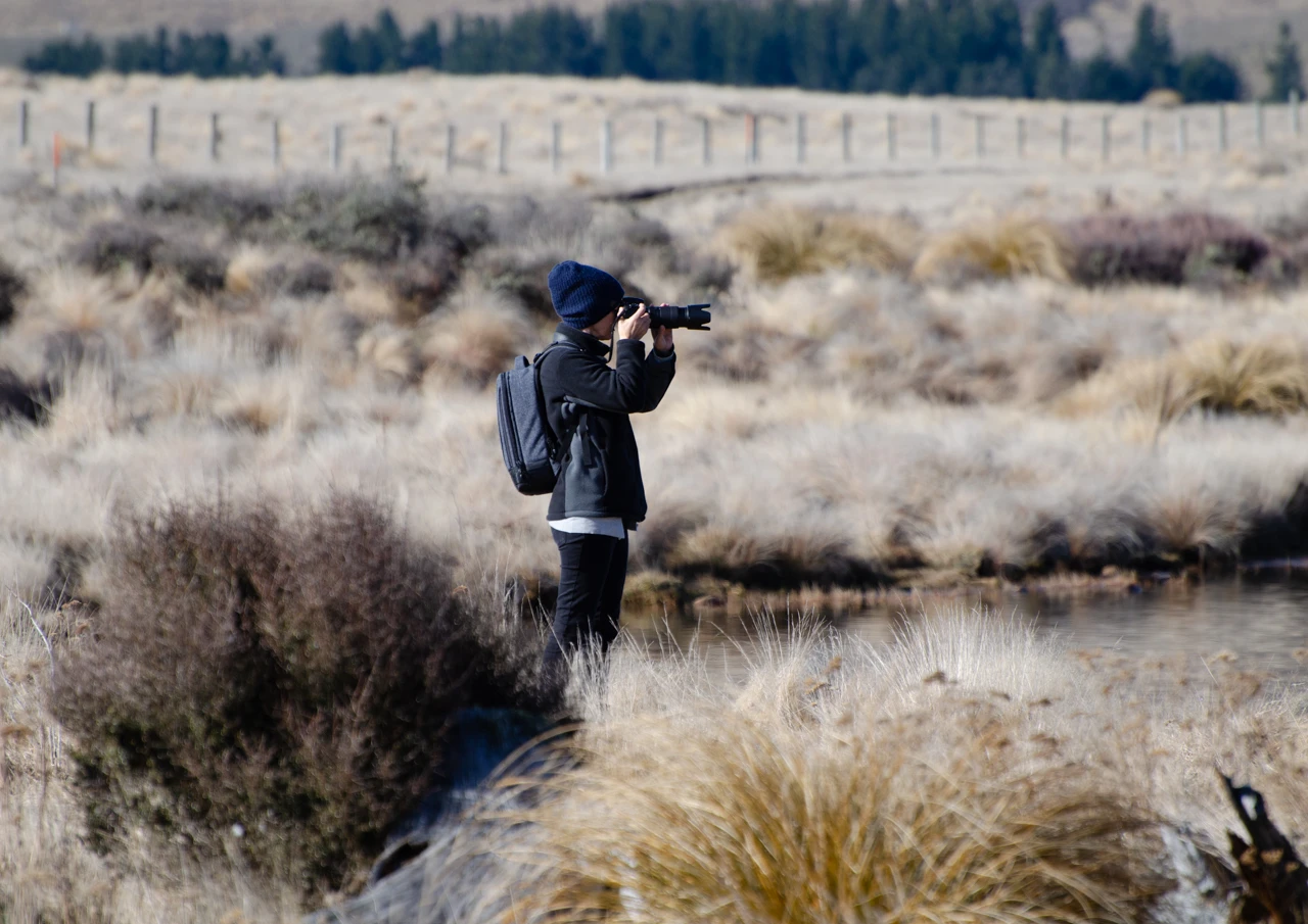 Wendy Philip photographing in New Zealand