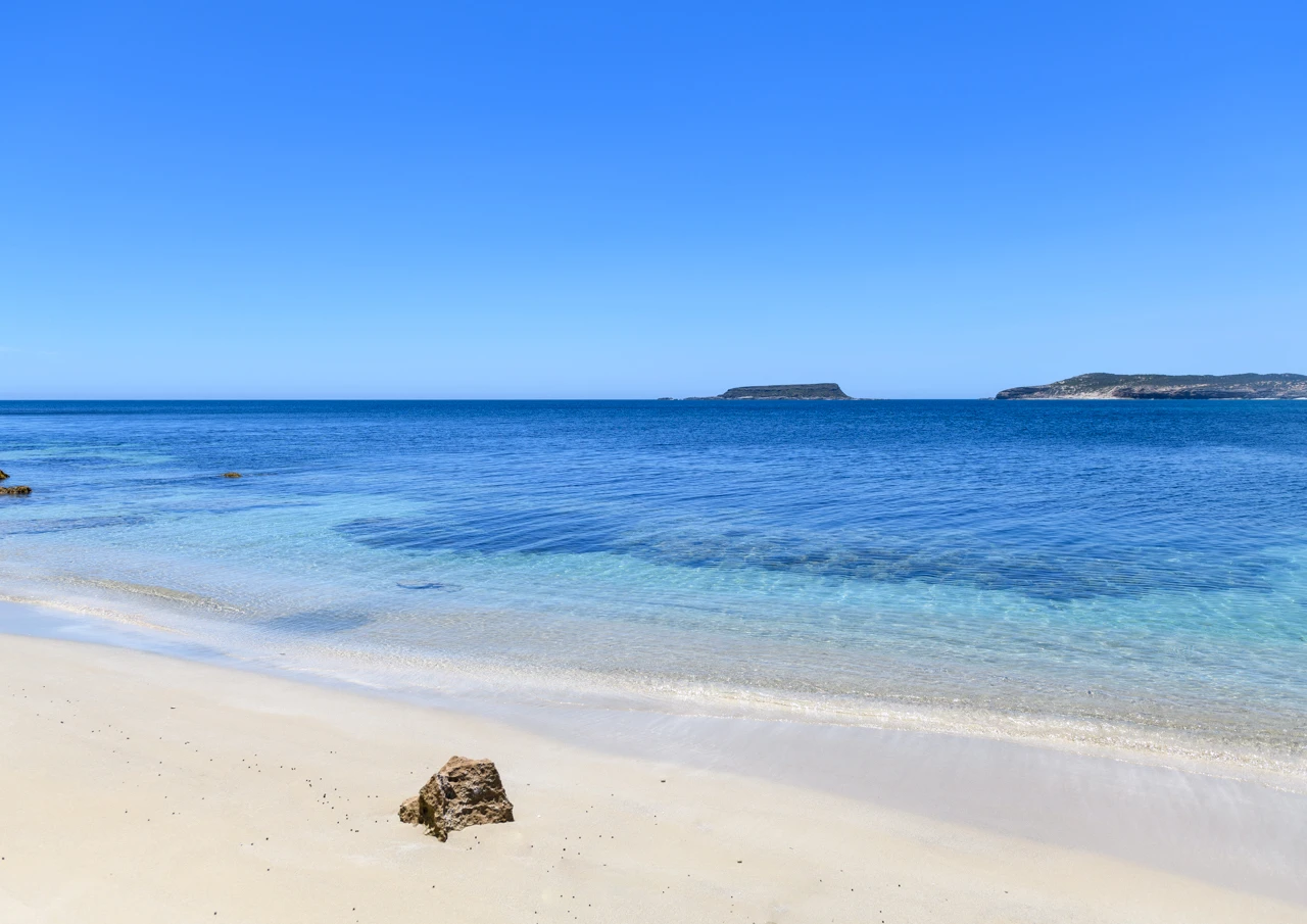 Beautiful beach on an uninhabited island