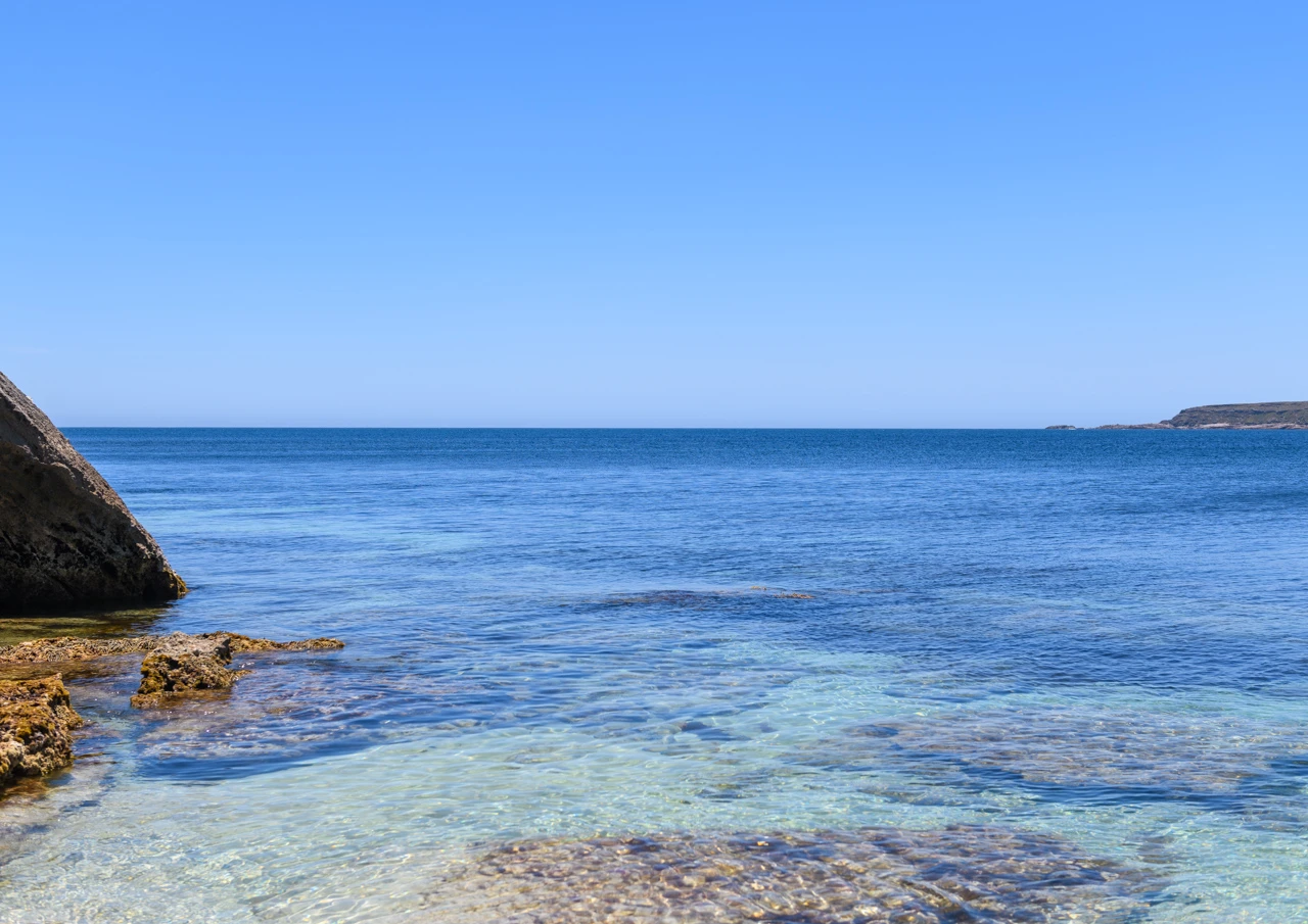 Looking out from our island