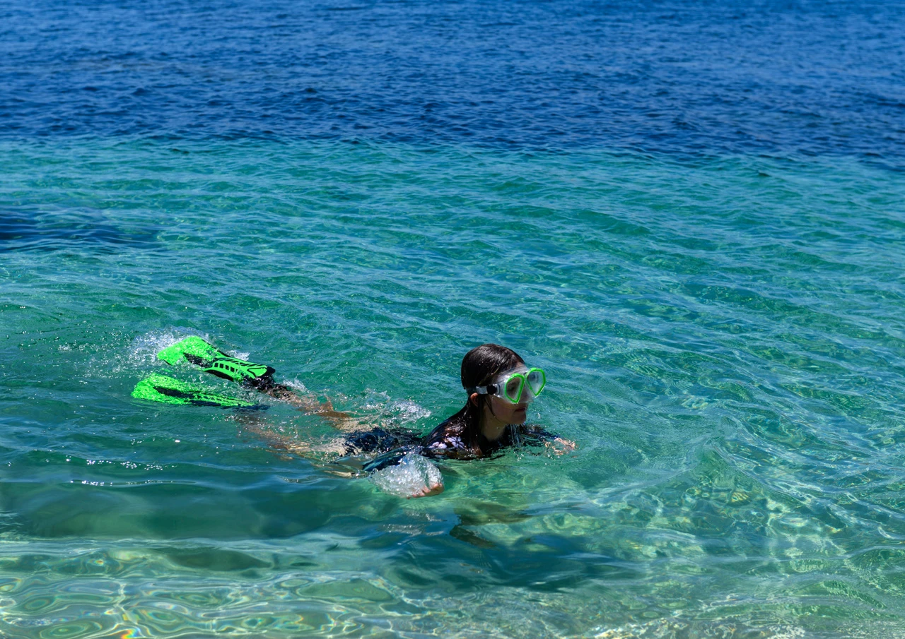 Snorkelling and swimming