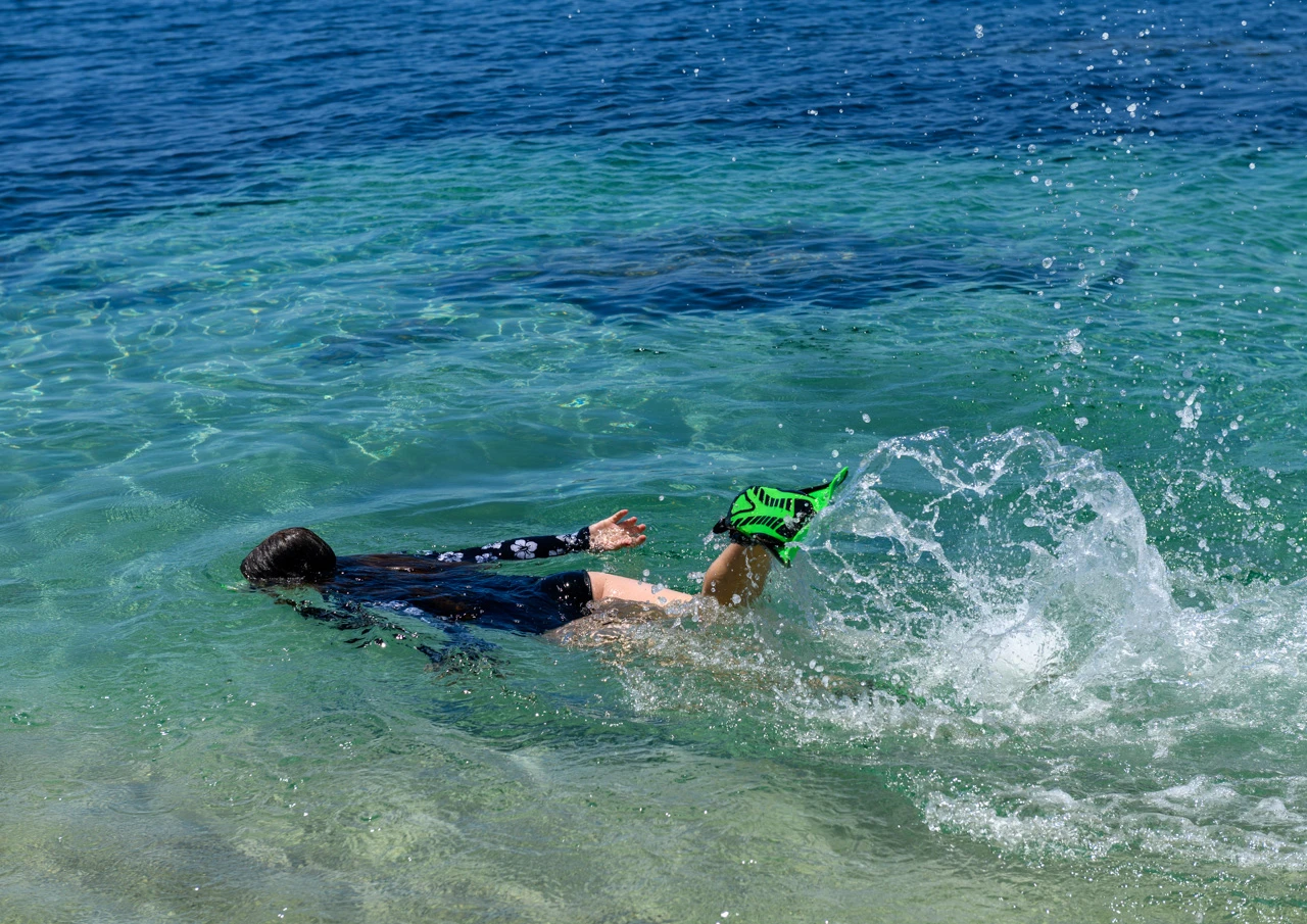 Snorkelling in the sea water